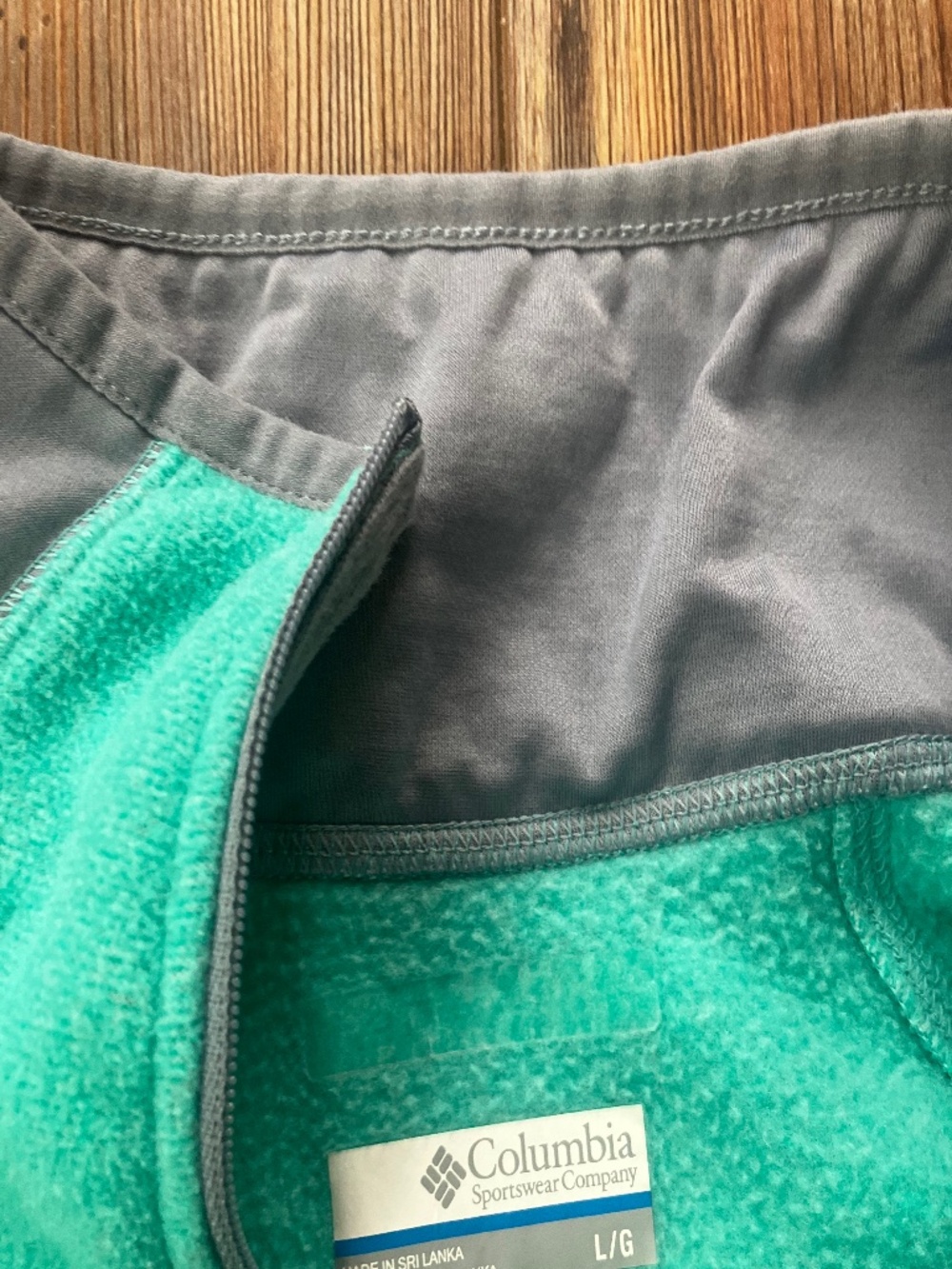 Columbia Women's Green Fleece Quarter Zip Pullover Jacket Size Large - Picture 3 of 5